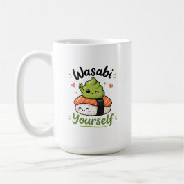 Wasabi Dich Selbst – Süße Kawaii Sushi Wortspiel Kaffeetasse