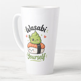 Wasabi Dich Selbst – Süße Kawaii Sushi Wortspiel Milchtasse