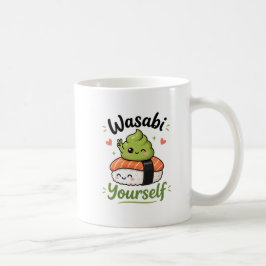 Wasabi dich selbst – Süße Kawaii-Sushi-Wortspieler Kaffeetasse