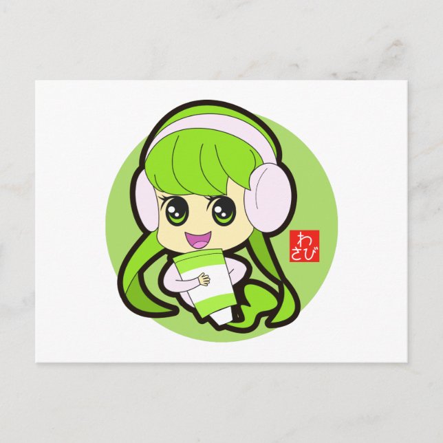 Wasabi Girl Postkarte (Vorderseite)