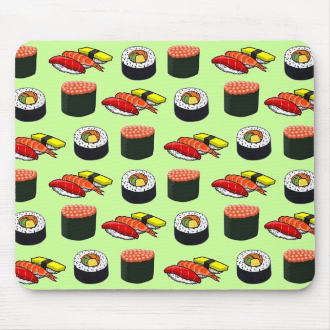 Wasabi Green Sushi Mousepad (Vorne)