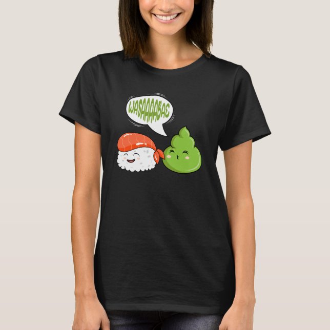 Wasabi Salmon Sushi Japanese Horseradish Paste Con T-Shirt (Vorderseite)