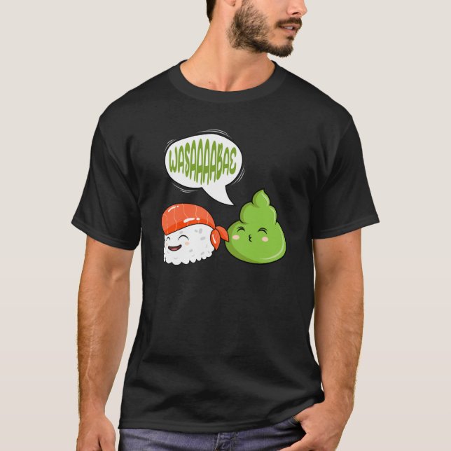 Wasabi Salmon Sushi Japanese Horseradish Paste Con T-Shirt (Vorderseite)