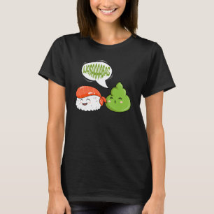 Wasabi Salmon Sushi Japanisch Horseradish Paste Co T-Shirt