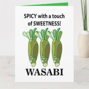 Wasabi scharf mit einer Touch von Süße Wasabi Karte
