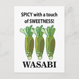 Wasabi scharf mit einer Touch von Süße Wasabi Postkarte