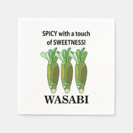 Wasabi scharf mit einer Touch von Süße Wasabi Serviette