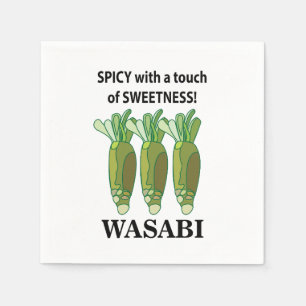 Wasabi scharf mit einer Touch von Süße Wasabi Serviette