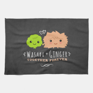 Wasabi und Ginger für immer zusammen Handtuch