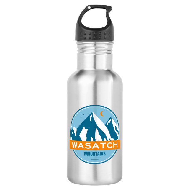 Wasatch Mountains Utah Edelstahlflasche (Vorderseite)