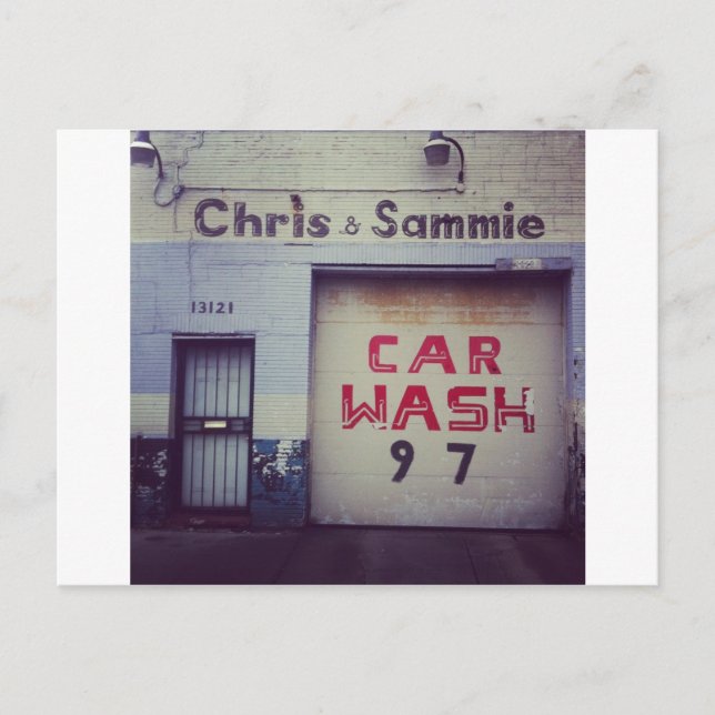 Waschanlage Postkarte (Vorderseite)