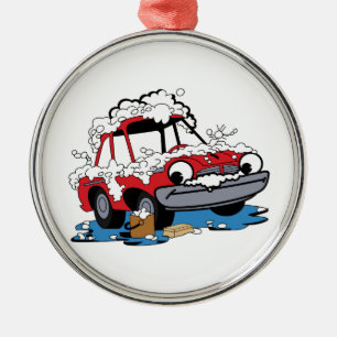 Waschanlage Silbernes Ornament