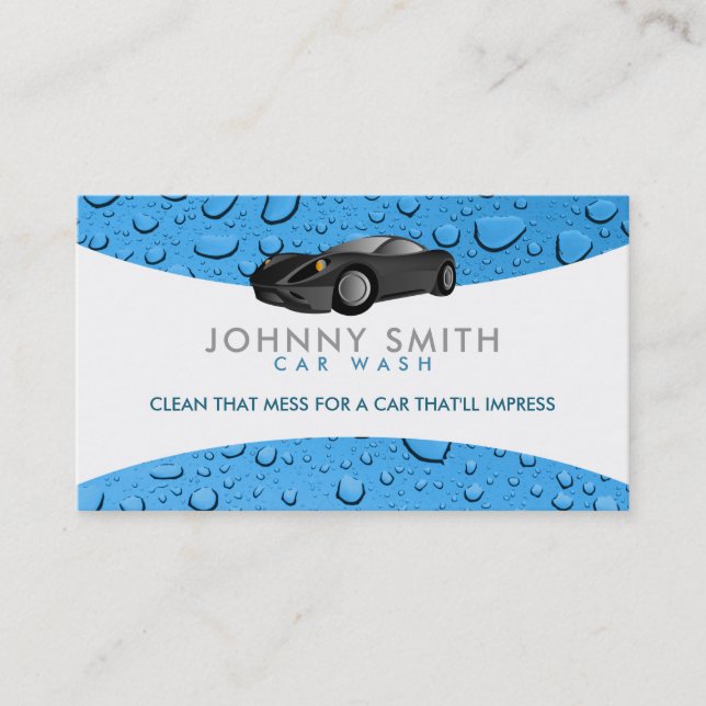 Waschanlage-Slogans Visitenkarte (Vorderseite)