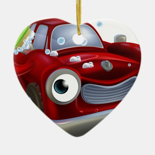 Waschanlagemaskottchen Keramikornament (Vorne)