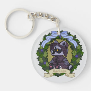 Waschbär-Acryl-Schlüsselanhänger Schlüsselanhänger
