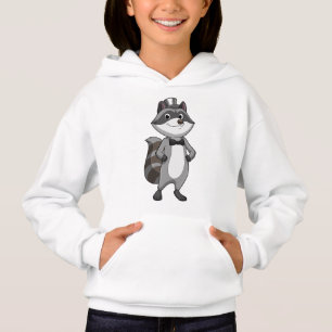 Waschbär als Bräutigam mit Krawatte Hoodie