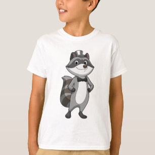 Waschbär als Bräutigam mit Krawatte T-Shirt