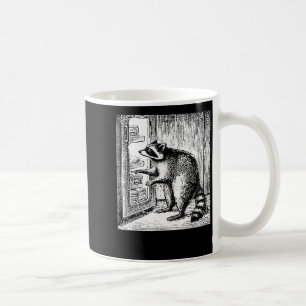 Waschbär auf der Suche nach Sinn und Snacks humorv Kaffeetasse