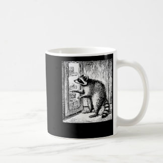 Waschbär auf der Suche nach Sinn und Snacks humorv Kaffeetasse
