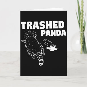 Waschbär betrunkener Waschbär Lustiger Waschbär Ti Karte