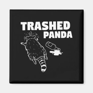 Waschbär betrunkener Waschbär Lustiger Waschbär Ti Magnet