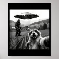 Waschbär Bigfoot Selfie Ufo Lustiger Waschbär Alie