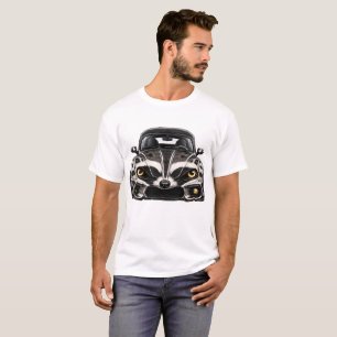 Waschbär Black Classic Cruiser — BV-BRB Frontansic T-Shirt