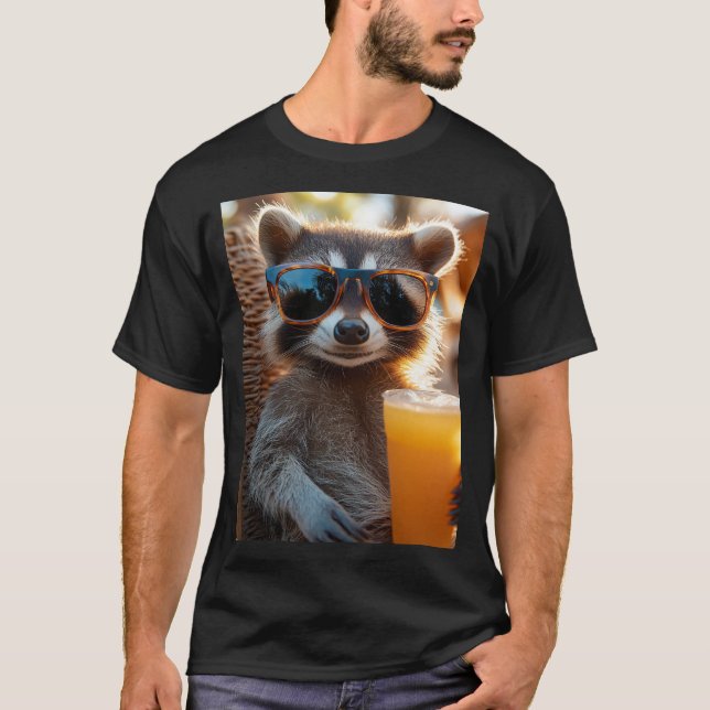 Waschbär bleibt cool T-Shirt (Vorderseite)