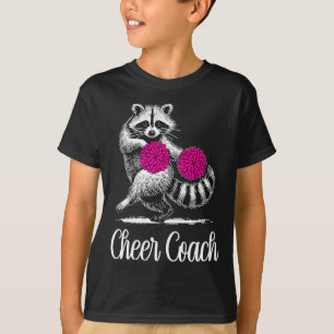 Waschbär Cheer Coach Lustiger Cheerleader Cheerlea T-Shirt