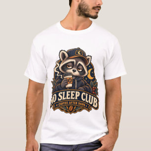 Waschbär Coffee Society Retro T-Shirt