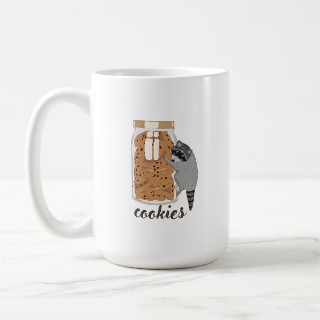 Waschbär-Cookies Kaffeetasse (Links)