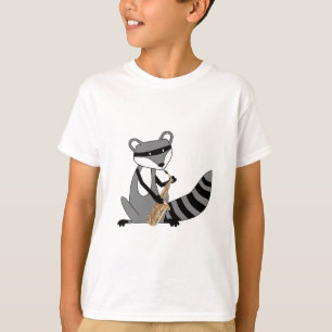 Waschbär, der das Saxophon spielt T-Shirt