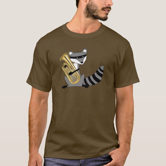 Waschbär, der den Euphonium spielt T-Shirt (Vorderseite)