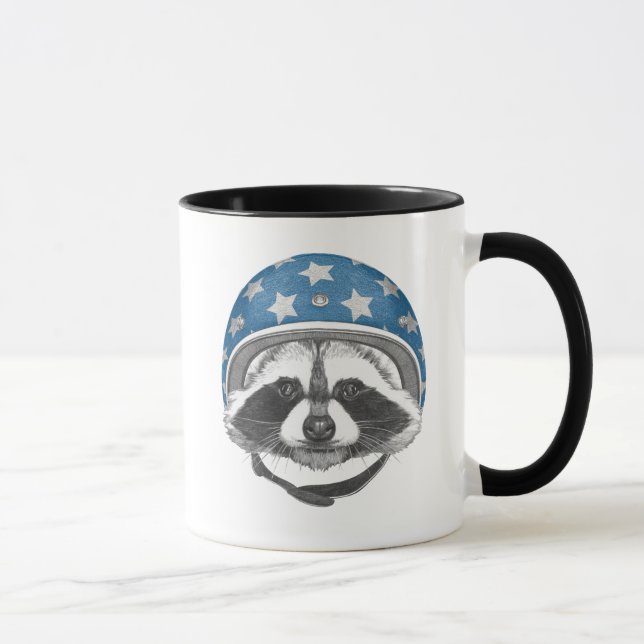 Waschbär-Draufgänger Tasse (Rechts)