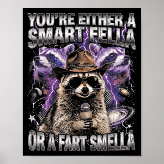 Waschbär Du bist entweder ein schlauer Kerl oder e Poster