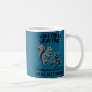 Waschbär Eichhörnchen will wissen, dass sich jeman Kaffeetasse