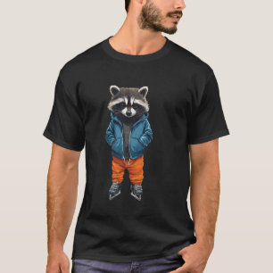Waschbär-Eislaufen T-Shirt
