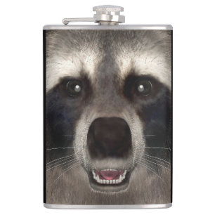 Waschbär Flachmann