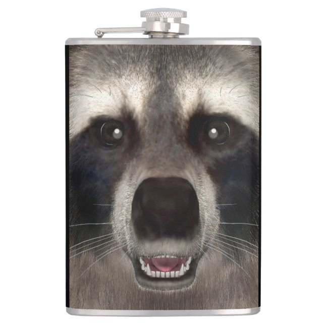 Waschbär Flachmann (Vorderseite)