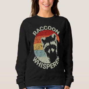Waschbär-Flüsterer Vintage-Waschbären-Futterstelle Sweatshirt