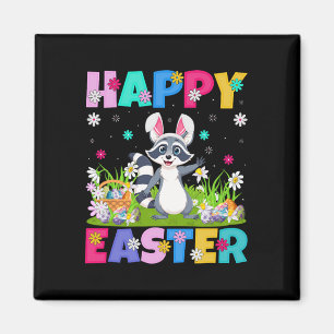 Waschbär Frohe Ostern Eierjagd Hase Ohr Waschbär E Magnet