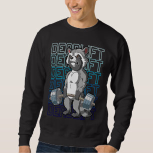 Waschbär-Gym-Training Totlastheben Sweatshirt