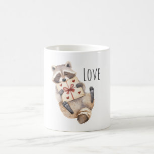 Waschbär-Herzen-Geschenk Kaffeetasse