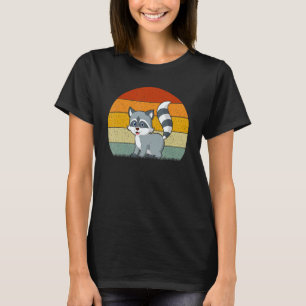Waschbär im Retro-Stil Vintage T-Shirt