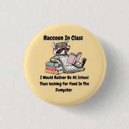Waschbär im Unterricht Button