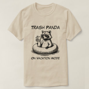 Waschbär im Urlaubsmodus Lustiges Waschbär-T-Shirt T-Shirt