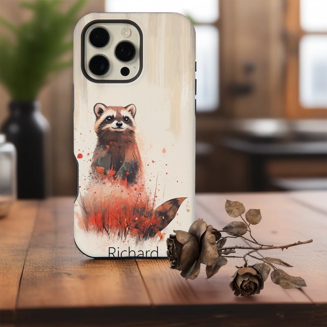 Waschbär im Wald iPhone Hülle (Von Creator hochgeladen)