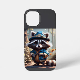 Waschbär in einer blauen Uniform iPhone / iPad Hül 12 Mini Hülle