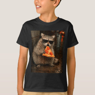 Waschbär isst Pizza-Meme lustiges Tier für Männer T-Shirt