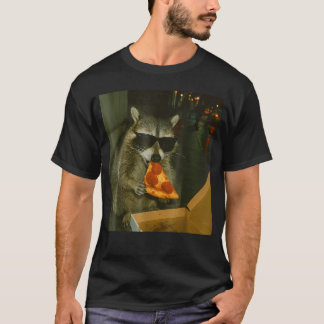 Waschbär isst Pizza-Tier T-Shirt